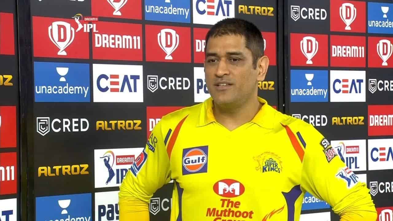 MS Dhoni Reaction after Winning The Match Against KKR in Match 49 of IPL 2020