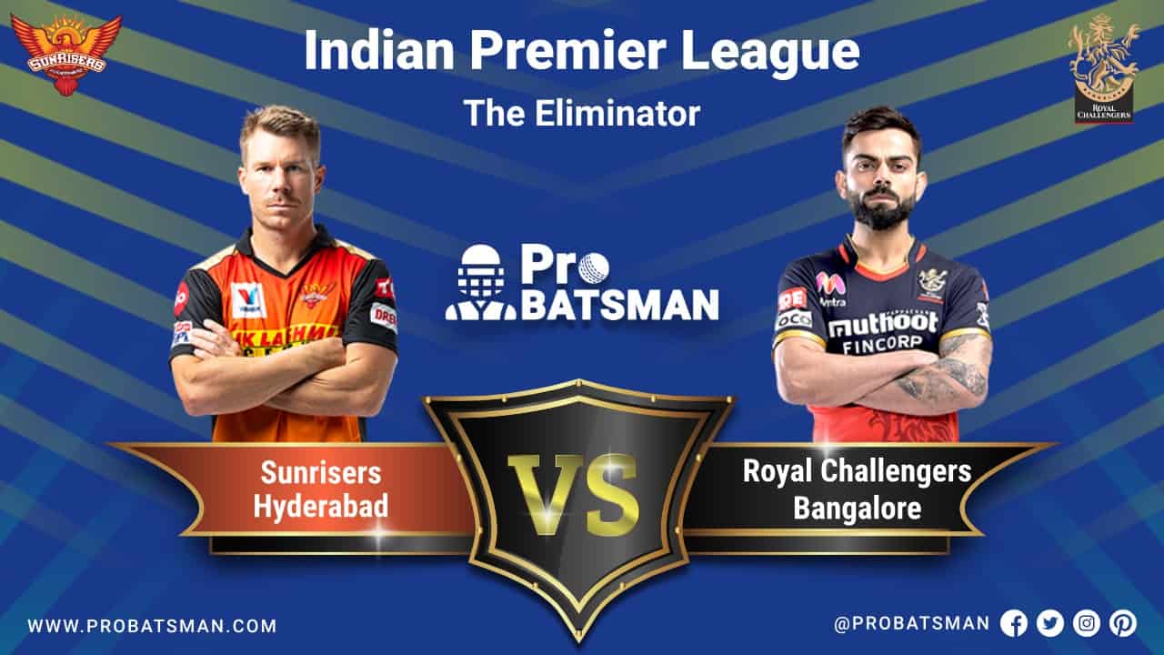 IPL 2020 SRH vs RCB Eliminator Dream 11 Fantasy Team Prediction: SunRisers Hyderabad vs Royal Challengers Bangalore, Probable Playing 11, Pitch Report, Weather Forecast, Captain, Head-to-Head, Squads, Match Updates – November 6, 2020