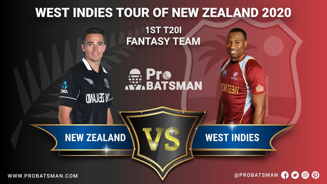 NZ vs WI 1st T20I Dream 11 Fantasy Team Prediction, Probable Playing 11, Pitch Report, Weather Forecast, Squads, Match Updates – November 27, 2020