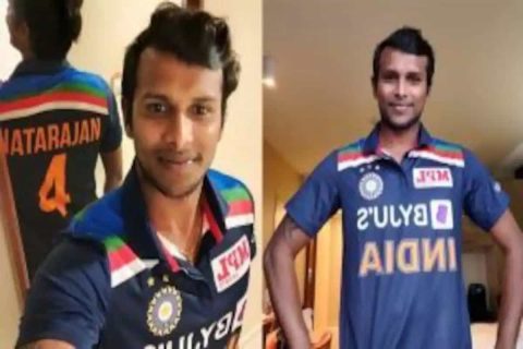 T Natarajan Flaunts Team India's Retro Jersey