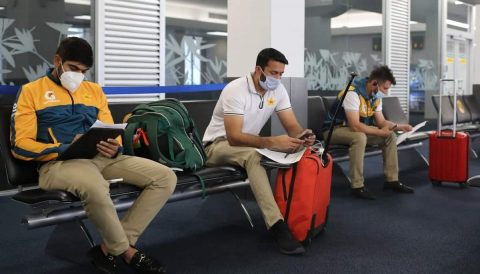 The Pakistani team led by skipper Babar Azam have landed in Christchurch for upcoming bilateral series against New Zealand starting December 18