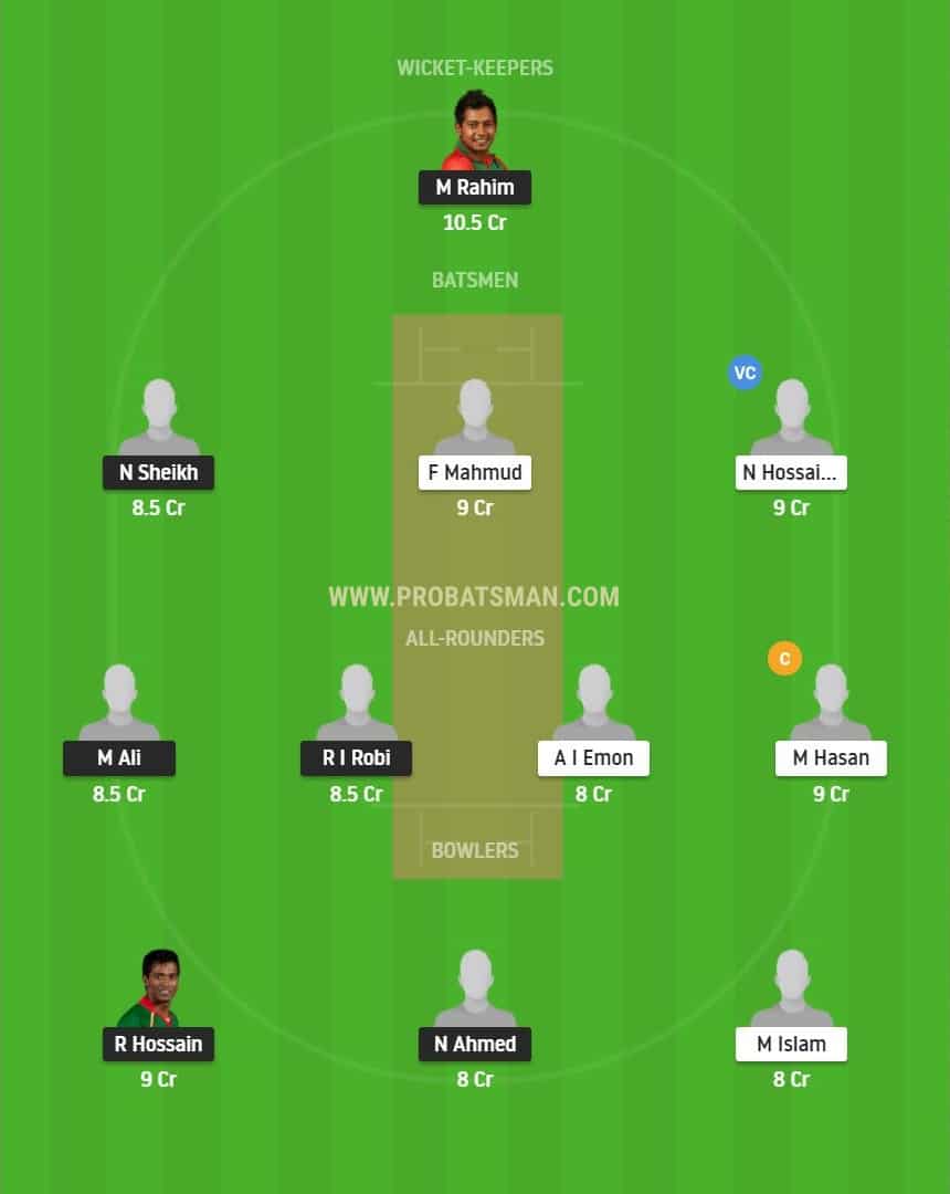 BDH vs MRA Dream11 Playing 11