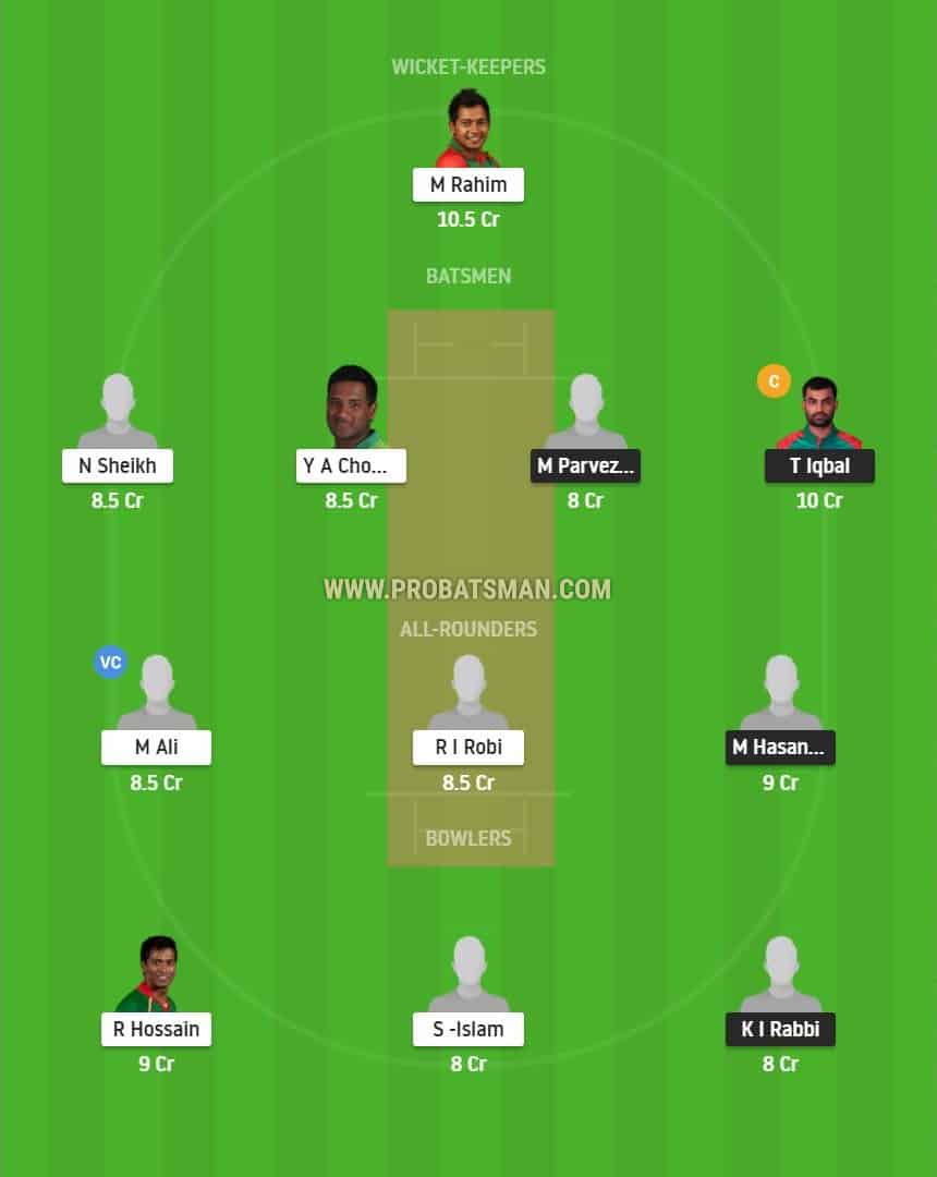 FBA vs BDH Dream11 Fantasy Playing 11