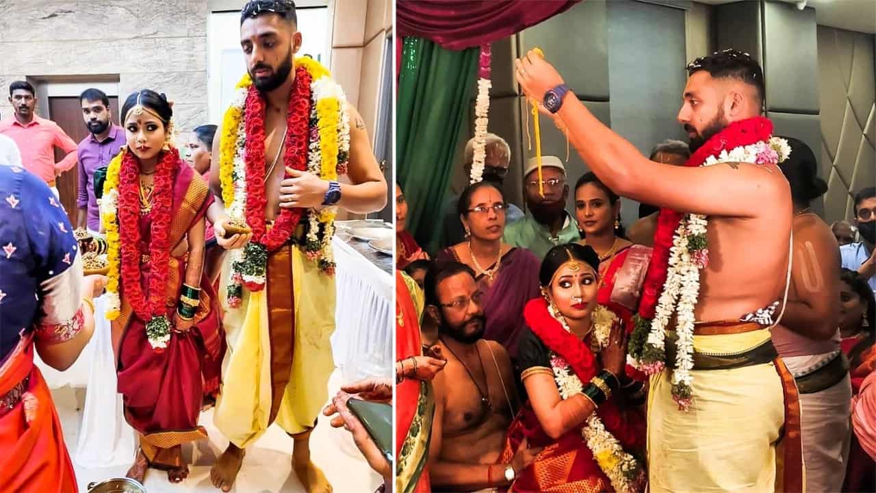 KKR Spinner Varun Chakravarthy Marries Girlfriend Neha Khedekar in Chennai