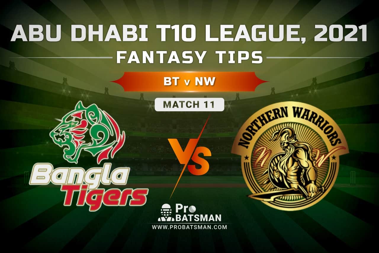 BT vs NW Dream11 Prediction, Fantasy Cricket Tips: Playing XI, Pitch Report and Injury Update – Abu Dhabi T10 League 2021, Match 11