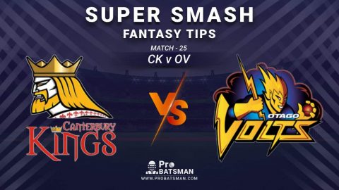 CK vs OV Dream11 Prediction, Fantasy Cricket Tips: Playing XI, Weather, Pitch Report and Injury Update – Super Smash 2020-21, Match 25