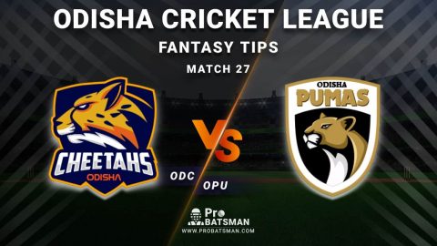 ODC vs OPU Dream11 Fantasy Predictions: Playing 11, Pitch Report, Weather Forecast, Head-to-Head, Best Picks, Match Updates – Odisha Cricket League 2020-21