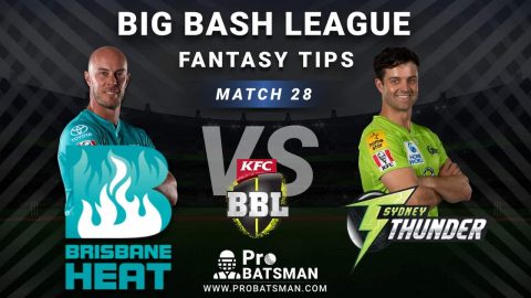HEA vs THU Dream11 Fantasy Predictions: Playing 11, Pitch Report, Weather Forecast, Head-to-Head, Best Picks, Match Updates – BBL 2020-21