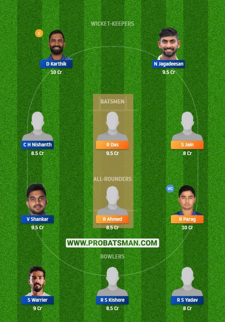 ASM vs TN Dream11 Fantasy Team Predictions