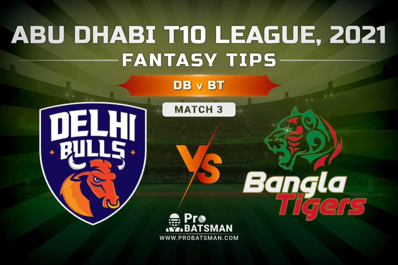 DB vs BT Dream11 Prediction, Fantasy Cricket Tips: Playing XI, Pitch Report and Injury Update – Abu Dhabi T10 League 2021, Match 3