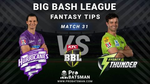 HUR vs THU Dream11 Fantasy Predictions: Playing 11, Pitch Report, Weather Forecast, Head-to-Head, Best Picks, Match Updates – BBL 2020-21