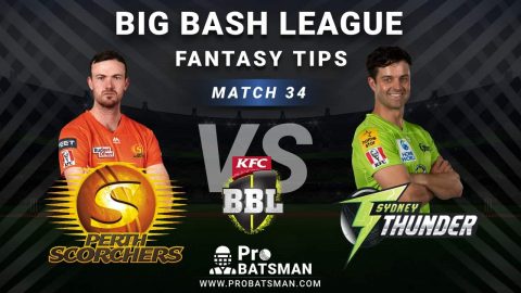 SCO vs THU Dream11 Fantasy Predictions: Playing 11, Pitch Report, Weather Forecast, Head-to-Head, Best Picks, Match Updates – BBL 2020-21