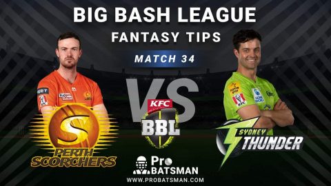 SCO vs THU Dream11 Fantasy Predictions: Playing 11, Pitch Report, Weather Forecast, Head-to-Head, Best Picks, Match Updates – BBL 2020-21