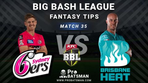 SIX vs HEA Dream11 Fantasy Predictions: Playing 11, Pitch Report, Weather Forecast, Head-to-Head, Best Picks, Match Updates – BBL 2020-21