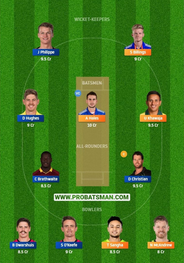 THU vs SIX Dream11 Fantasy Team Predictions