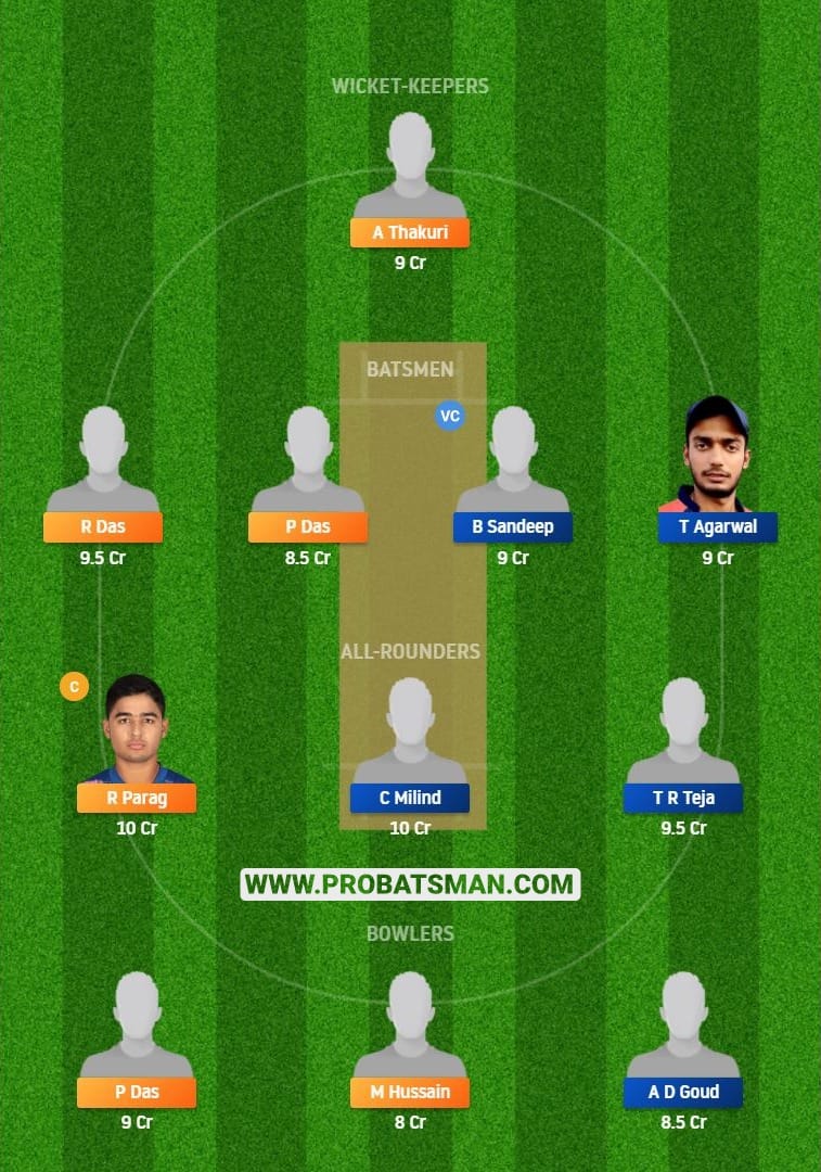 ASM vs HYD Dream11 Fantasy Team Predictions