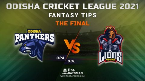 OPA vs ODL Dream11 Fantasy Predictions: Playing 11, Pitch Report, Weather Forecast, Head-to-Head, Best Picks, Match Updates – The Final, Odisha Cricket League 2020-21