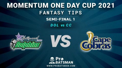 DOL vs CC Dream11 Fantasy Predictions: Playing 11, Pitch Report, Weather Forecast, Match Updates – Momentum One Day Cup 2021, 1st Semi-Final