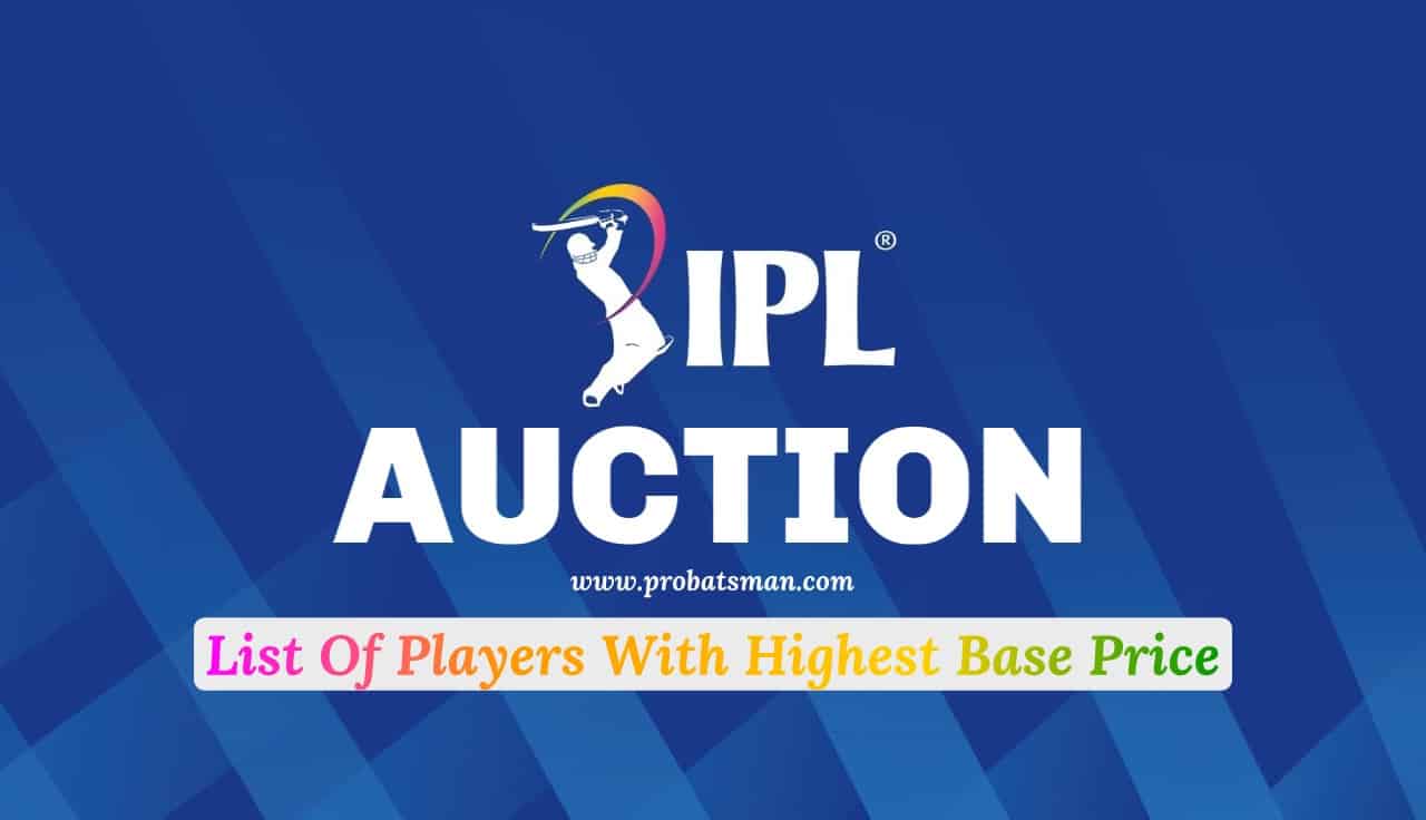 IPL 2021 Auction: List of Players With Highest Base Price