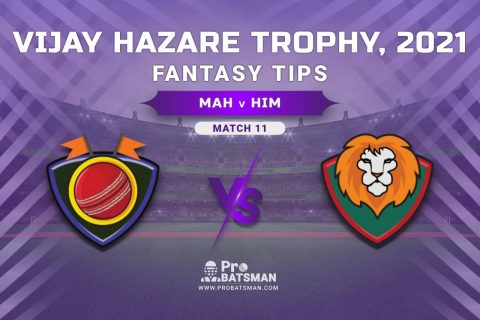 Vijay Hazare Trophy 2021, Group D: MAH vs HIM Dream11 Prediction, Fantasy Cricket Tips, Playing XI, Stats, Pitch Report & Injury Update - Match 11 Vijay Hazare Trophy 2021, Group D: MAH vs HIM Dream11 Prediction, Fantasy Cricket Tips, Playing XI, Stats, Pitch Report & Injury Update – Match 11