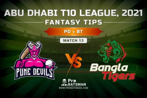 PD vs BT Dream11 Prediction, Fantasy Cricket Tips: Playing XI, Pitch Report and Injury Update – Abu Dhabi T10 League 2021, Match 13