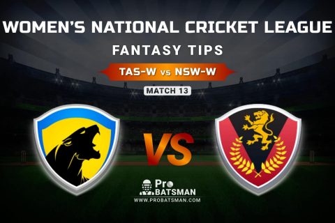 TAS-W vs NSW-W Dream11 Prediction, Fantasy Cricket Tips: Playing XI, Weather, Pitch Report, & Injury Update – Women’s National Cricket League 2021, Match 13