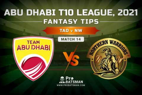TAD vs NW Dream11 Prediction, Fantasy Cricket Tips: Playing XI, Pitch Report and Injury Update – Abu Dhabi T10 League 2021, Match 14