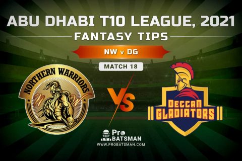 NW vs DG Dream11 Prediction, Fantasy Cricket Tips: Playing XI, Pitch Report and Injury Update – Abu Dhabi T10 League 2021, Match 18