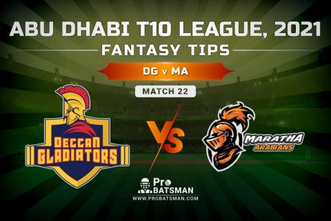 DG vs MA Dream11 Prediction, Fantasy Cricket Tips: Playing XI, Pitch Report and Injury Update – Abu Dhabi T10 League 2021, Match 22
