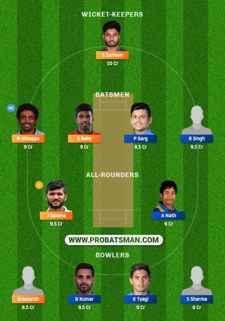 KER vs UP Dream11 Fantasy Team Prediction