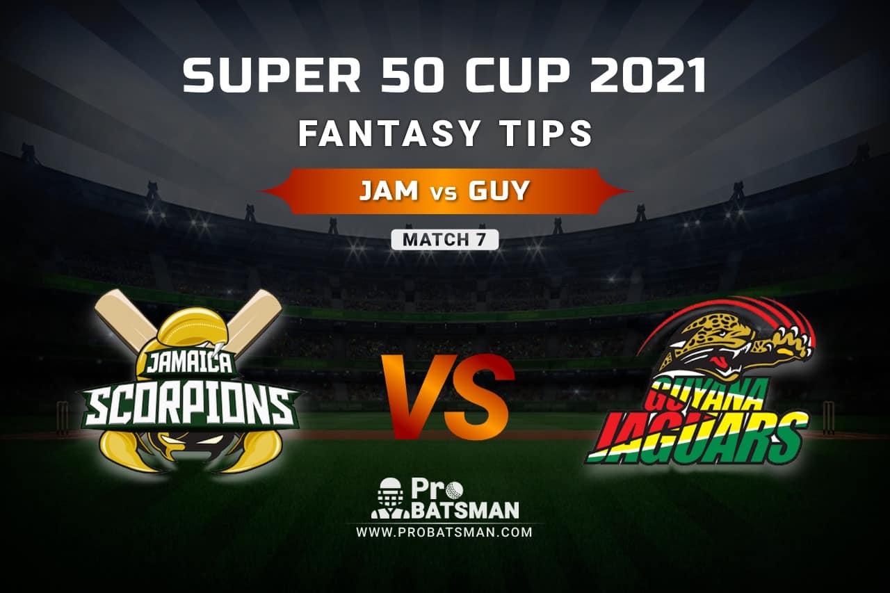JAM vs GUY Dream11 Prediction, Fantasy Cricket Tips: Playing XI, Weather, Pitch Report, Head-to-Head and Injury Update – Super 50 Cup 2021, Match 7
