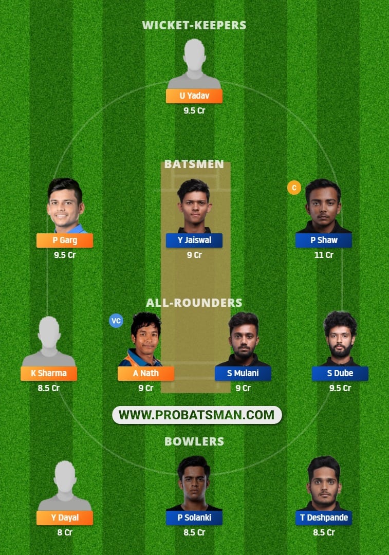 UP vs MUM Dream11 Fantasy Team Prediction