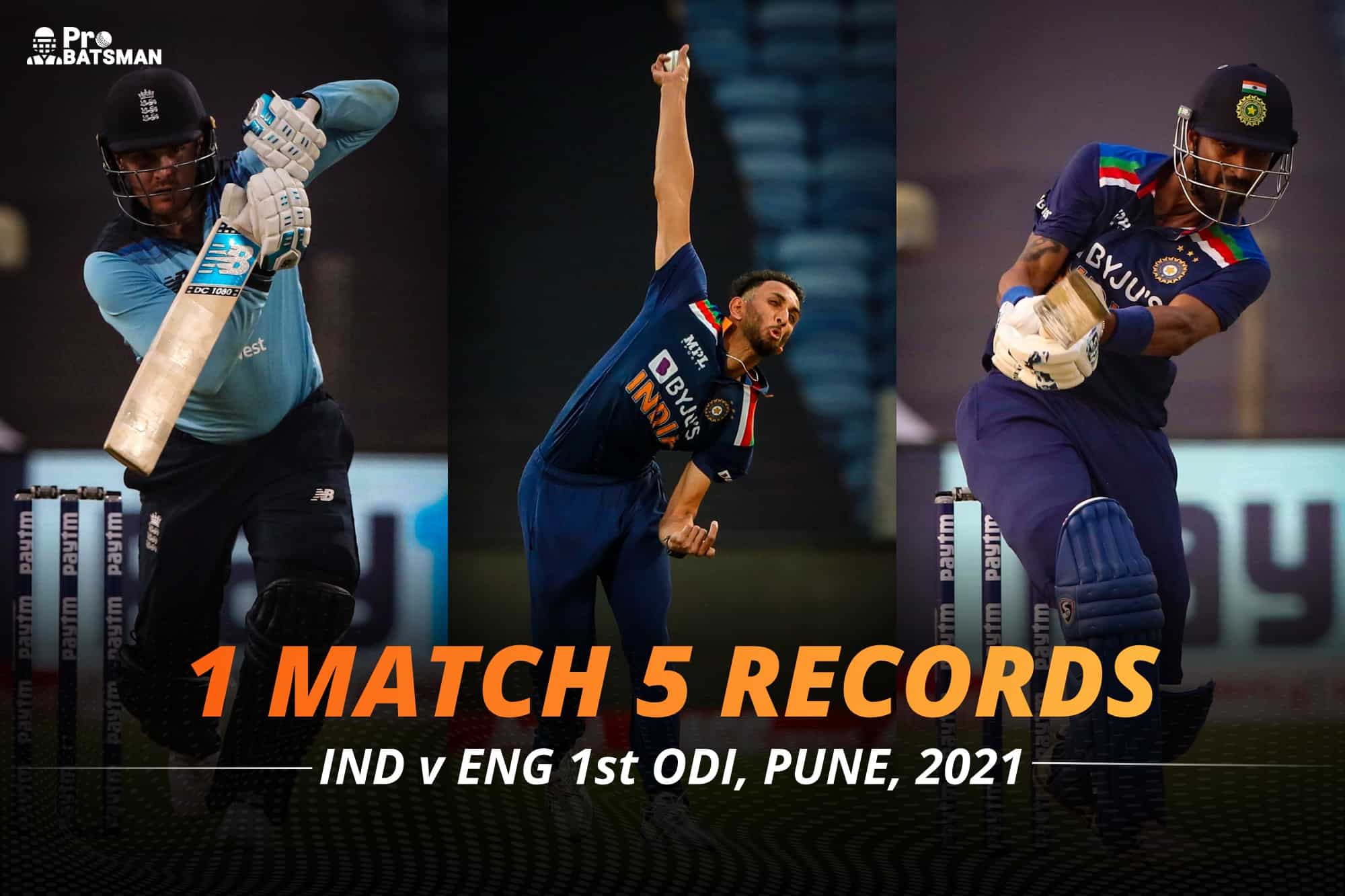 IND vs ENG 2021 1st ODI Five Records Broken As India Thrashed