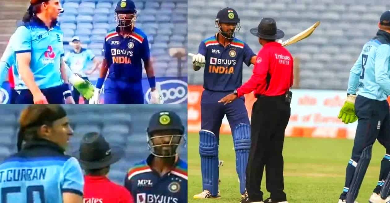 Watch: Krunal Pandya and Tom Curran Involved In Heated Verbal Exchange During 1st ODI Between India-England