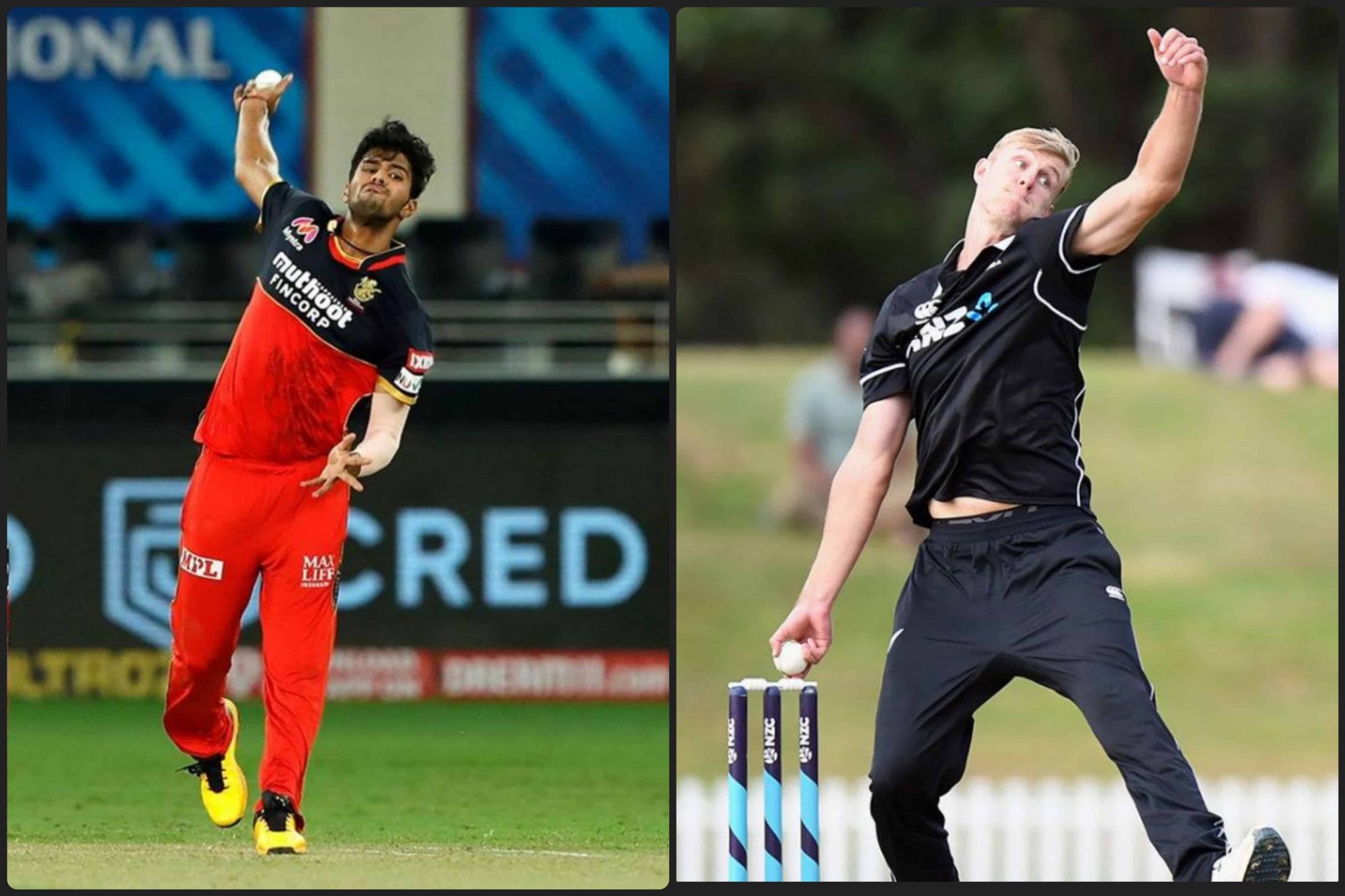 Washington Sundar and Kyle Jamieson Washington Sundar and Kyle Jamieson