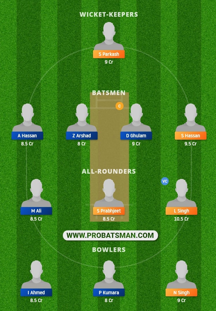 CRS vs BAP Dream11 Fantasy Team Prediction CRS vs BAP Dream11 Fantasy Team Prediction