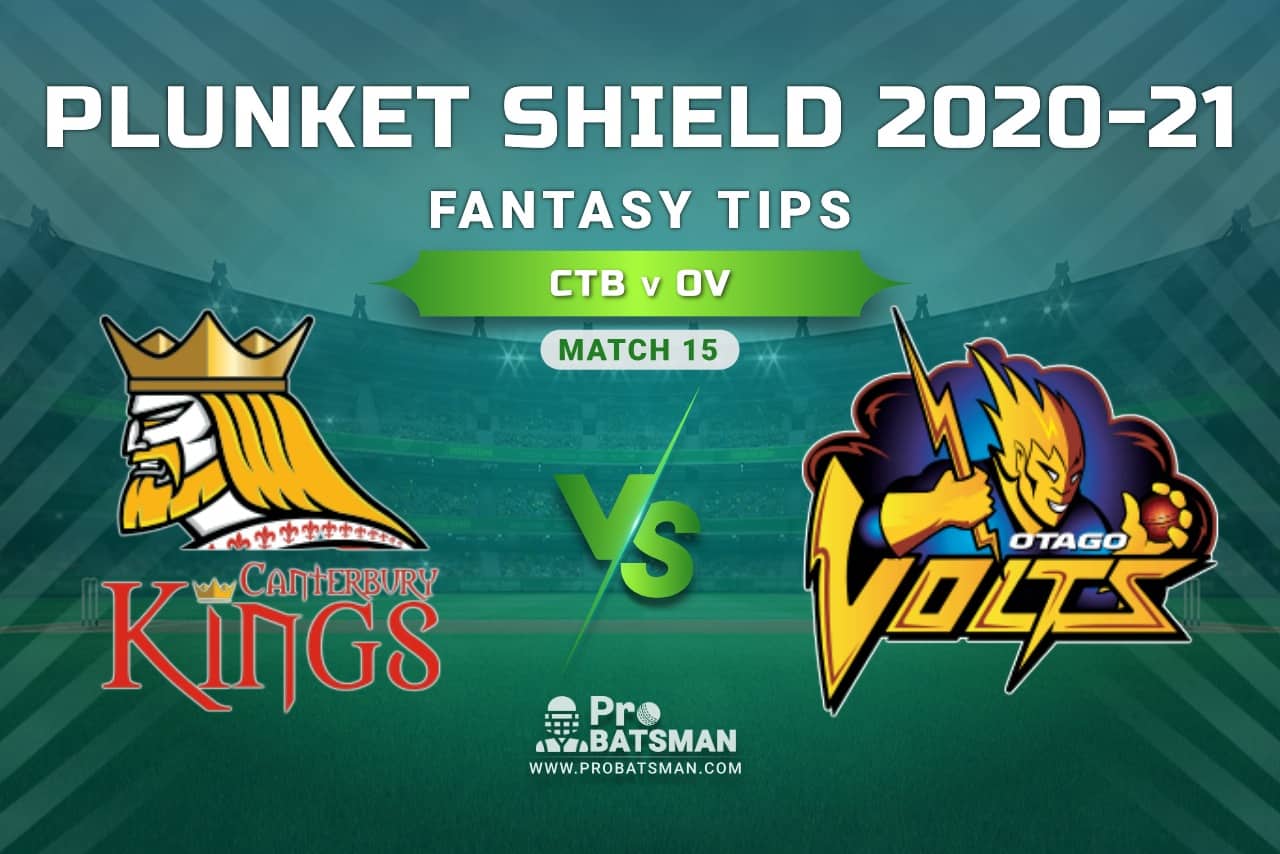 CTB vs OV Dream11 Prediction, Fantasy Cricket Tips: Playing XI, Weather, Pitch Report, Injury Update – Plunket Shield 2020-21, Match 15