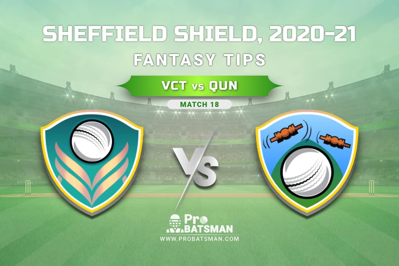 Sheffield Shield 2020-21, Match 18: VCT vs QUN Dream11 Team Prediction - Fantasy Cricket Tips, Pitch Report, Playing 11 & Injury Update