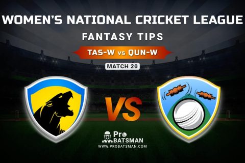 TAS-W vs QUN-W Dream11 Prediction, Fantasy Cricket Tips: Playing XI, Weather, Pitch Report, & Injury Update – Women’s National Cricket League 2021, Match 20