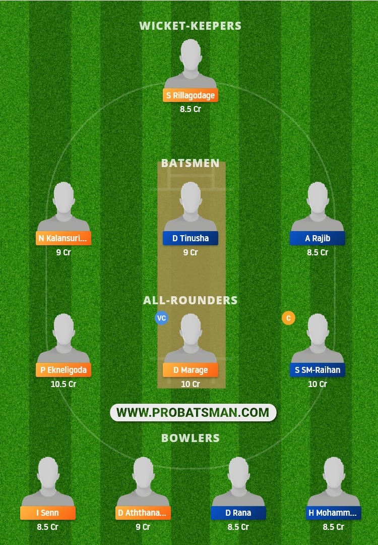 RCC vs RBMS Dream11 Fantasy Team Prediction