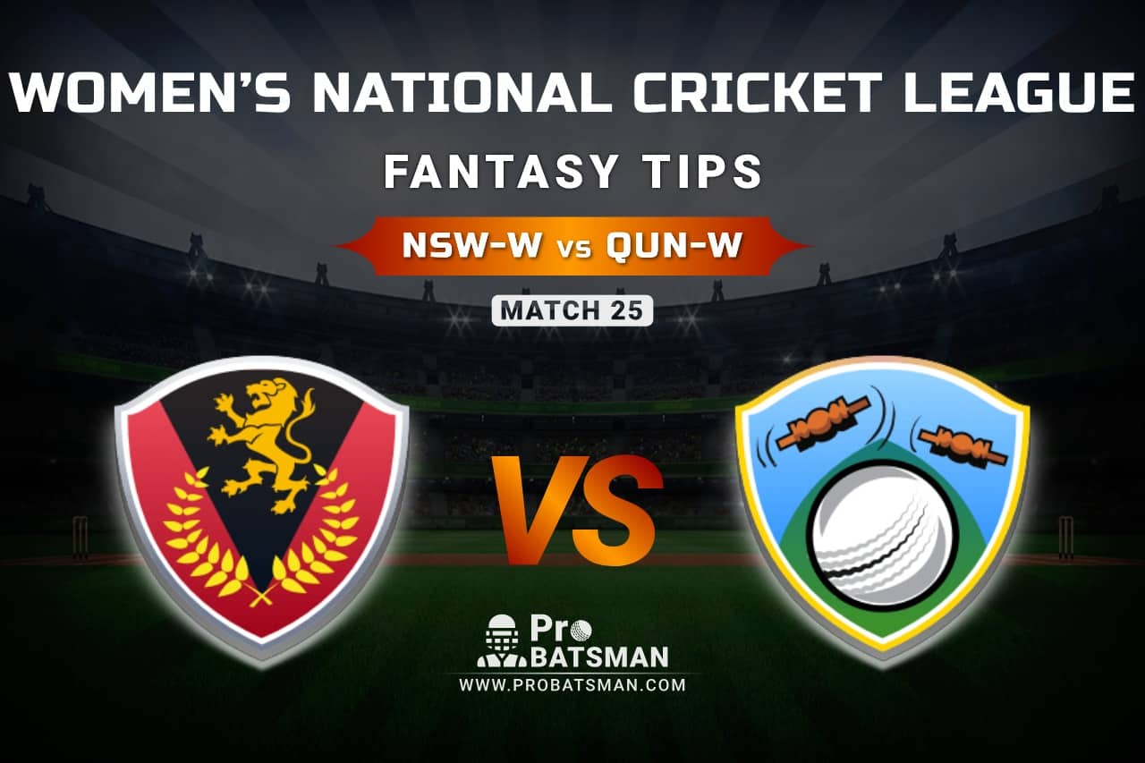 NSW-W vs QUN-W Dream11 Prediction, Fantasy Cricket Tips: Playing XI, Weather, Pitch Report, & Injury Update – Women’s National Cricket League 2021, Match 25