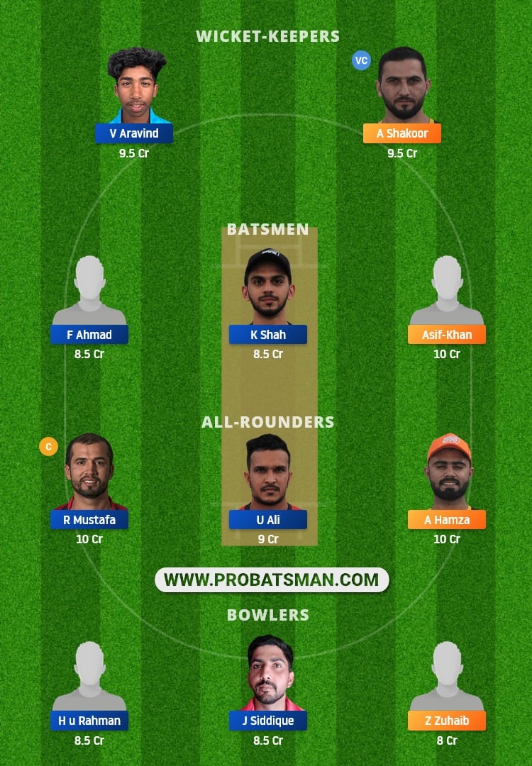 AJM vs SHA Dream11 Fantasy Team Prediction