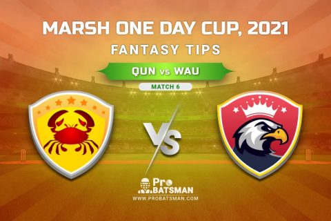 QUN vs WAU Dream11 Prediction, Fantasy Cricket Tips: Playing XI, Weather, Pitch Report, Injury Update – Marsh One Day Cup 2021, Match 6