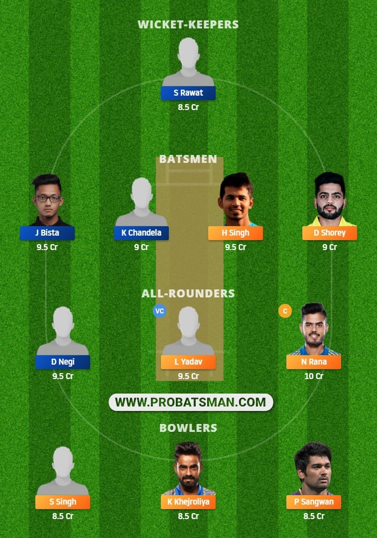 DEL vs UT Dream11 Fantasy Team Prediction