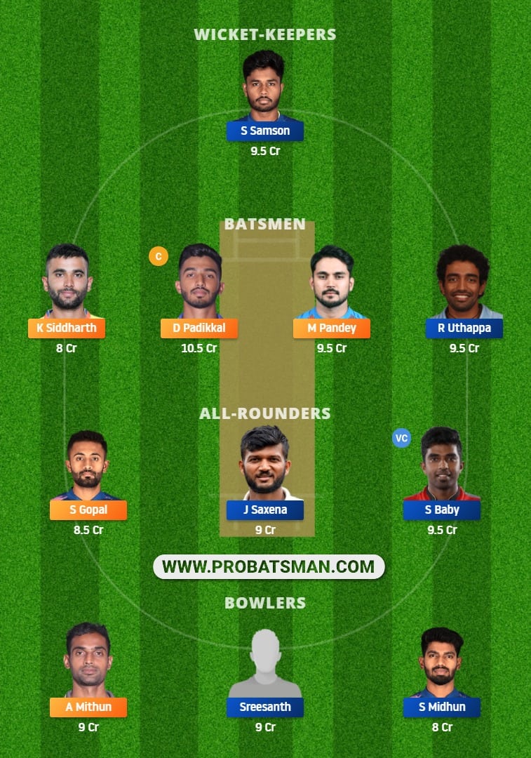 KAR vs KER Dream11 Fantasy Team Prediction