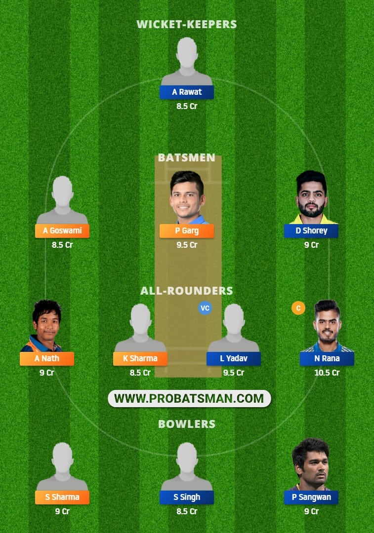 UP vs DEL Dream11 Fantasy Team Prediction