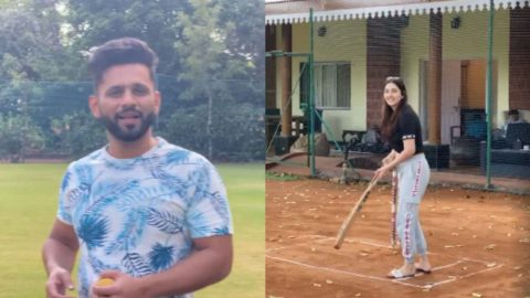 Rahul Vaidya and Disha Parmar Seen Playing Cricket, Rahul Calls Her ‘New Virat Kohli (lite) in Making’