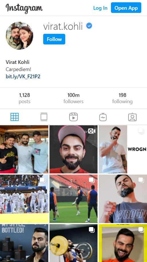 Virat Kohli Becomes First Asian Celebrity To Have 100 Million Followers on Instagram