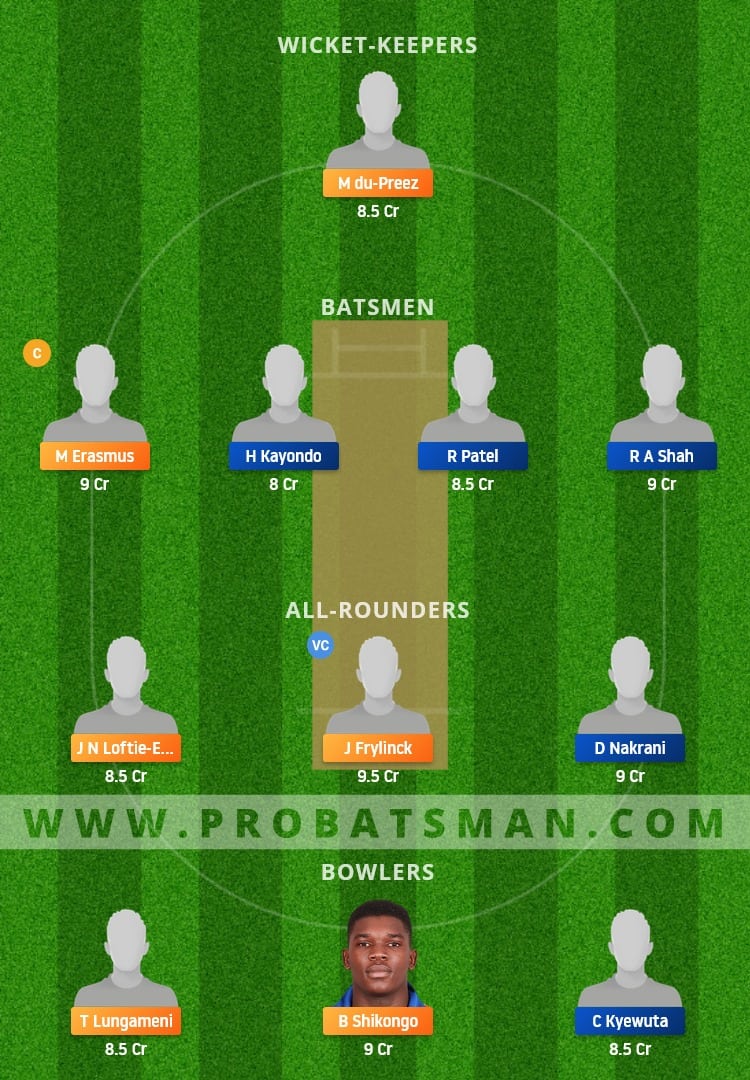 NAM vs UGA Dream11 Fantasy Team Prediction