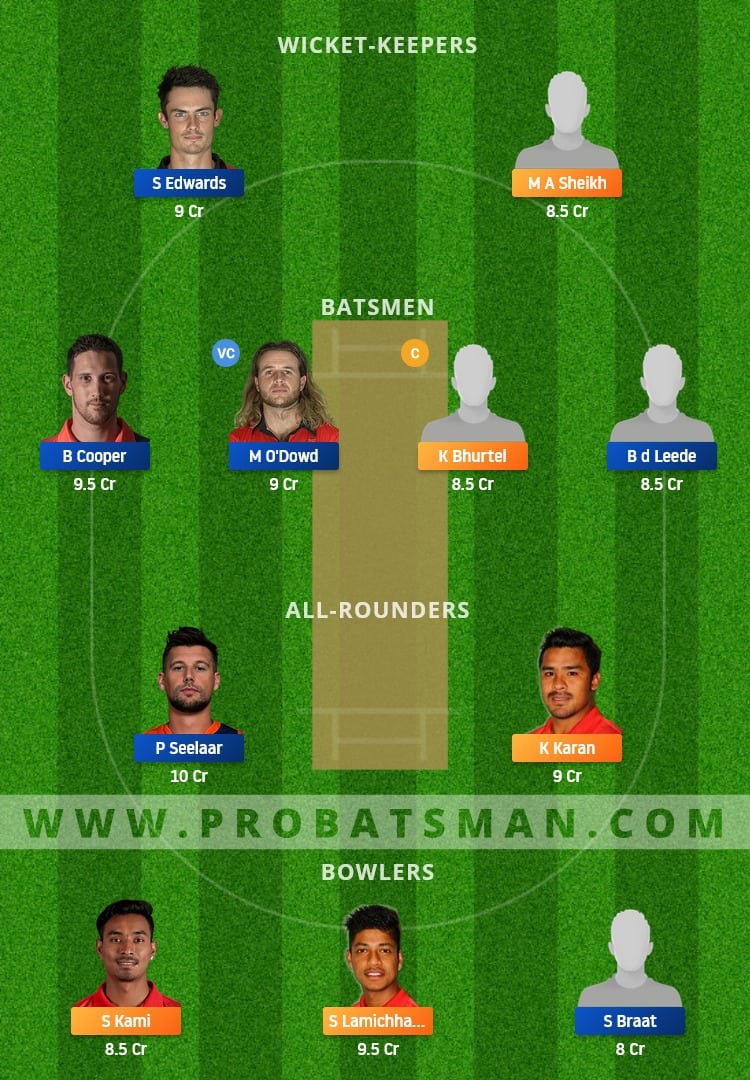 NEP vs NED Dream11 Fantasy Team Prediction